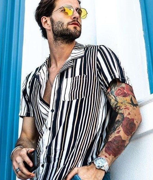 Men's Short Sleeve Shirt Beach Top Streetwear